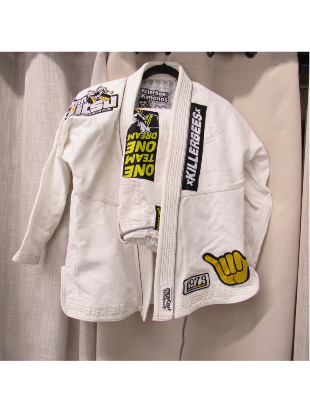 Killer Bee Kimonos BJJ Gi Set White Size A0 Brazilian Jiu Jitsu Pants Jacket